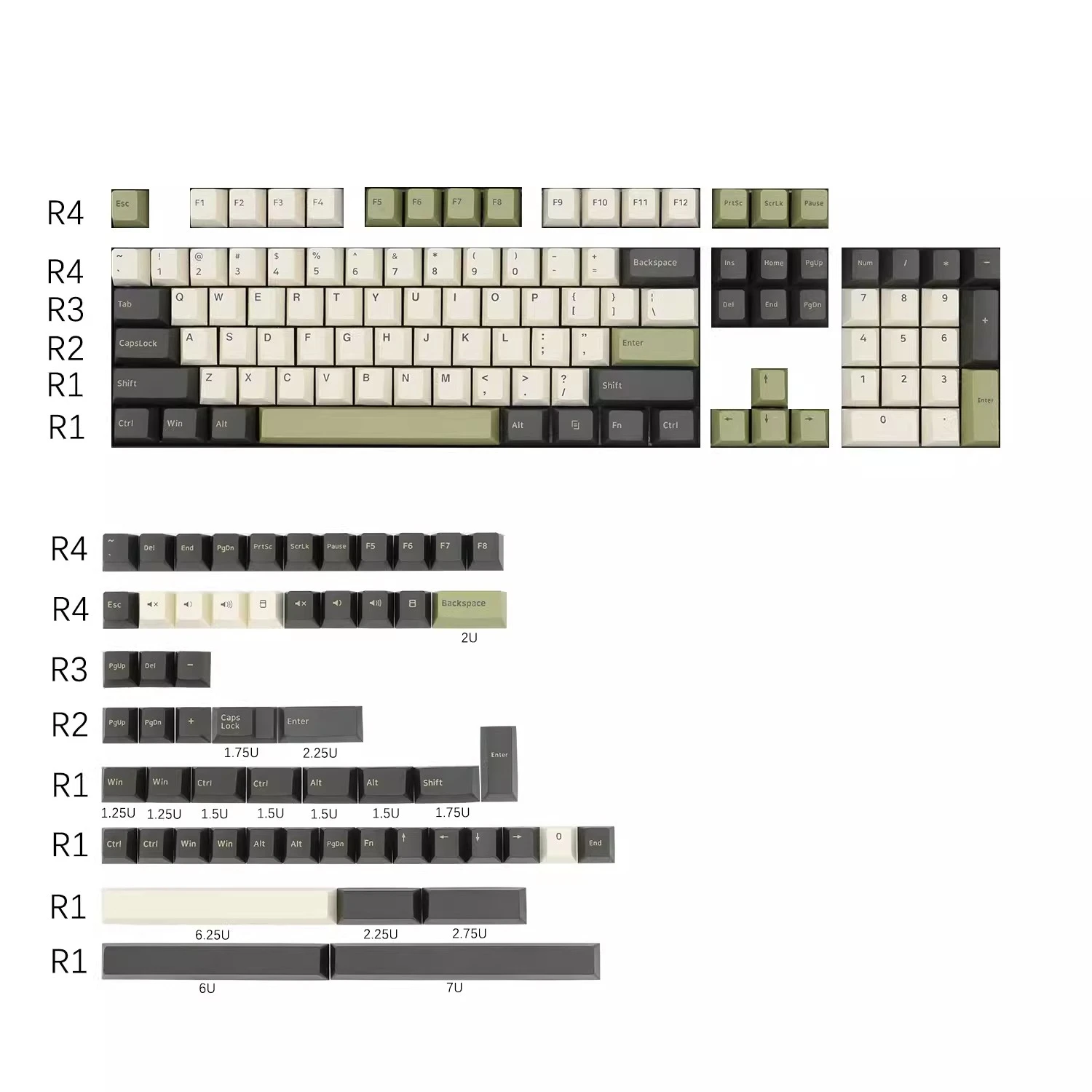 1 Juego de teclas GMK Olivia Nautilus rojo samurái amatista Iris WOB BOW PBT teclas de doble disparo teclas de perfil de cereza - imagen 4