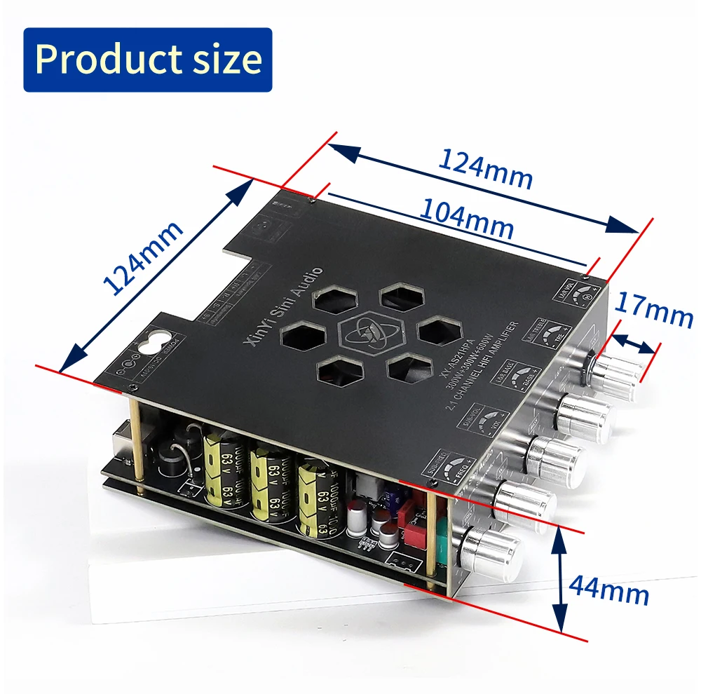 XY-AS21HPA Bluetooth 5,2 placa amplificadora de sonido Digital 2,1 canales Dual TPA3255 Subwoofer 300W * 2 + 600W amplificador de Audio de alta potencia - imagen 5