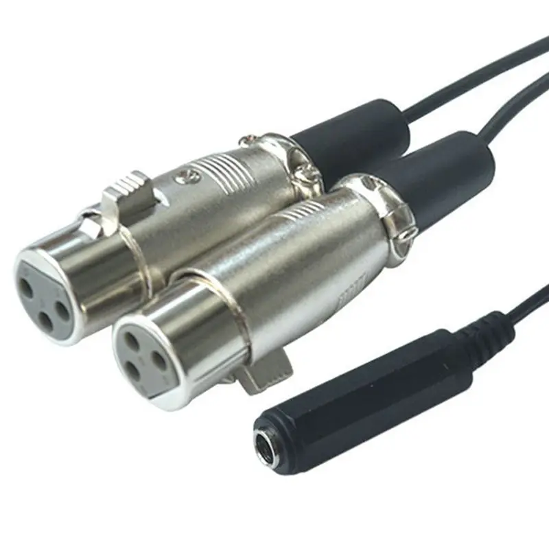 Cable de Audio balanceado XLR hembra a XLR, tarjeta 6,35 de tres núcleos, 6,35, 3 metros - imagen 2