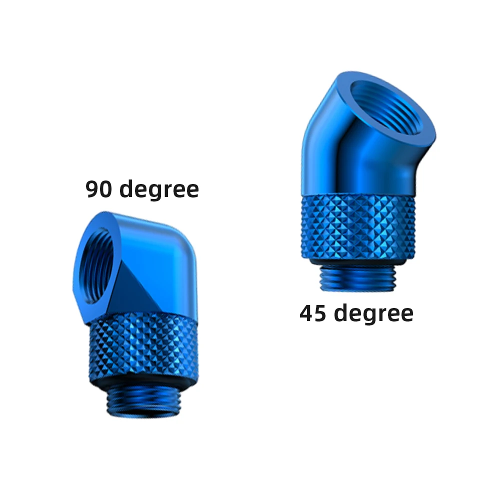 Adaptador giratorio de 90 grados, conector en ángulo G1/4 para PC, refrigeración por agua, accesorios de construcción, conexión de tubería, 2 piezas - imagen 2