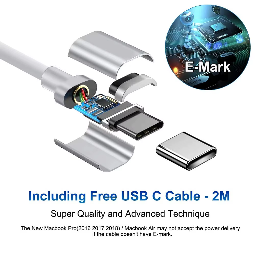Cargador USB-C PD 100W para MacBook Pro 13 pulgadas - Carga rapida - imagen 3