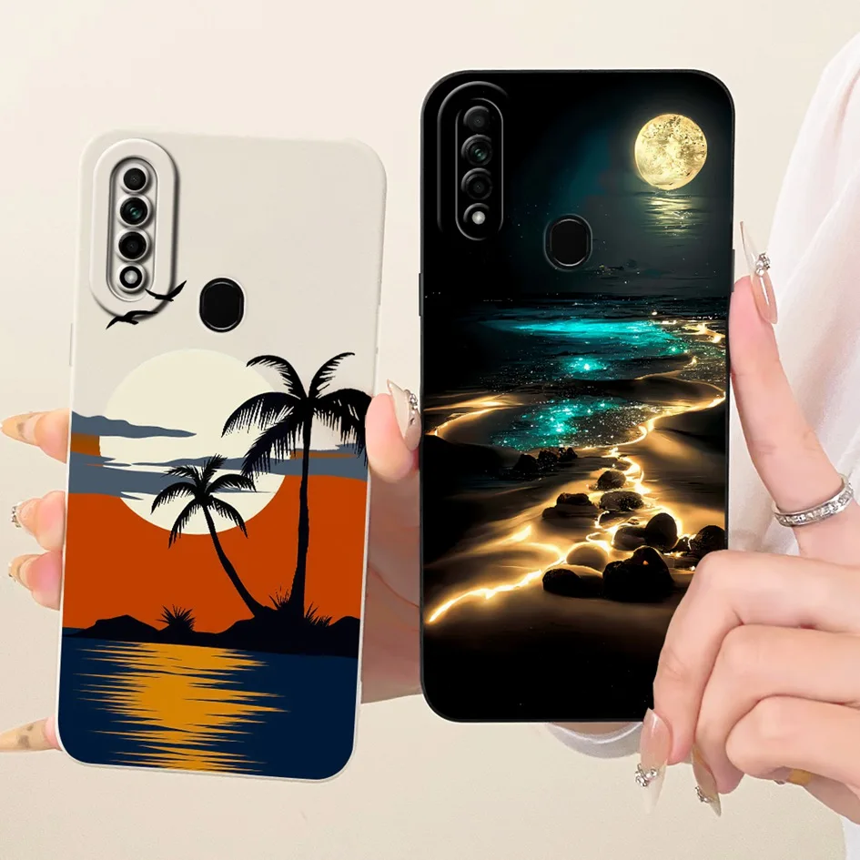 Funda para OPPO A31 2020, funda CPH2015 CPH2073 CPH2081, funda protectora trasera de silicona suave pintada de lujo para bolsa OPPOA31 A8