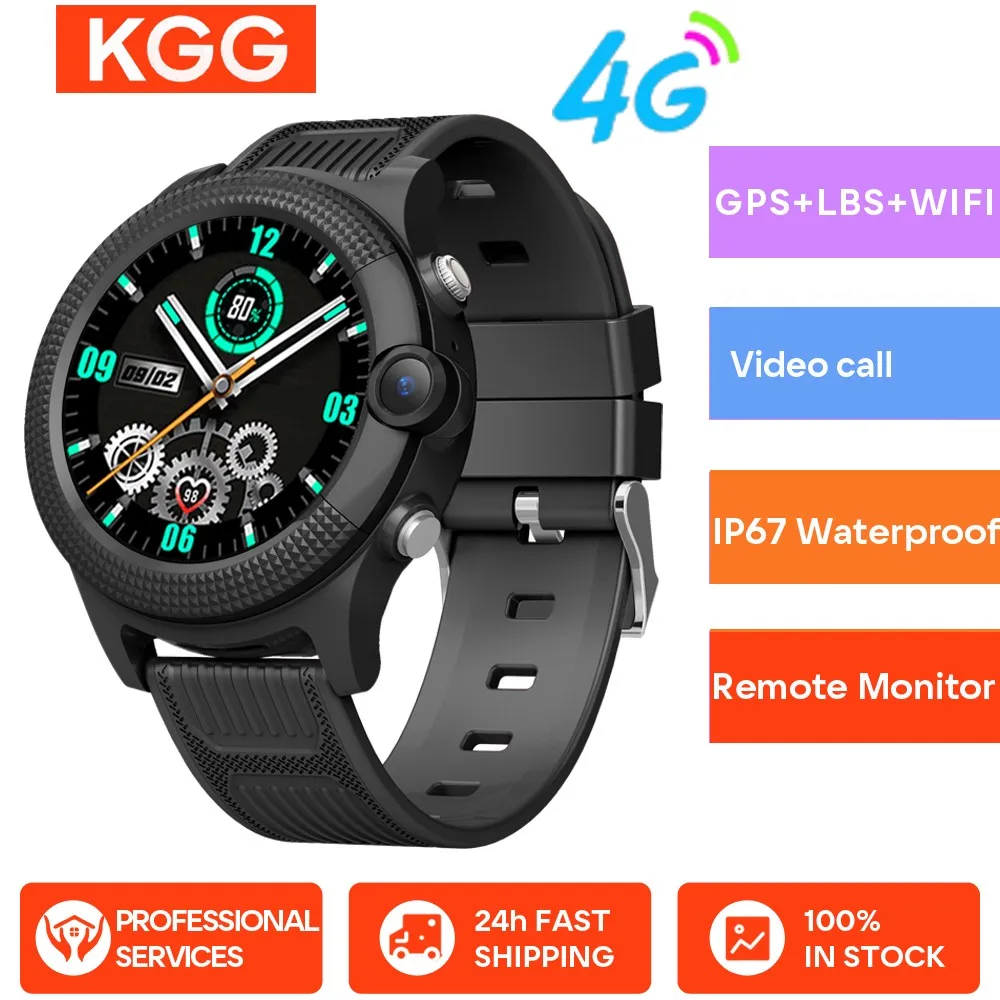 Reloj inteligente 4G para niños, GPS LBS, rastreador WiFi, cámara, podómetro, llamada telefónica SOS, videollamada, reloj inteligente para niños y niñas