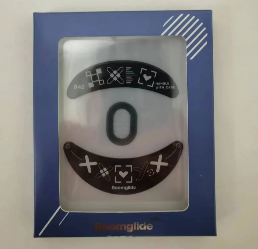 BOOMGLIDE-alfombrillas de cristal para ratón, pegatina para VGN Dragonfly F1, ratón inalámbrico para juegos, bordes redondeados y curvos - imagen 3