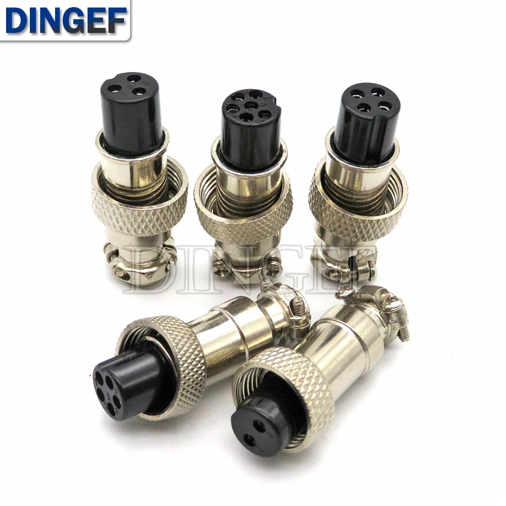 Enchufe de aviación Circular GX12 2/3/4/5/6/7 pines macho + hembra de 12mm, Conector de Panel de alambre con tapa de plástico, 1 Juego por lote - imagen 5