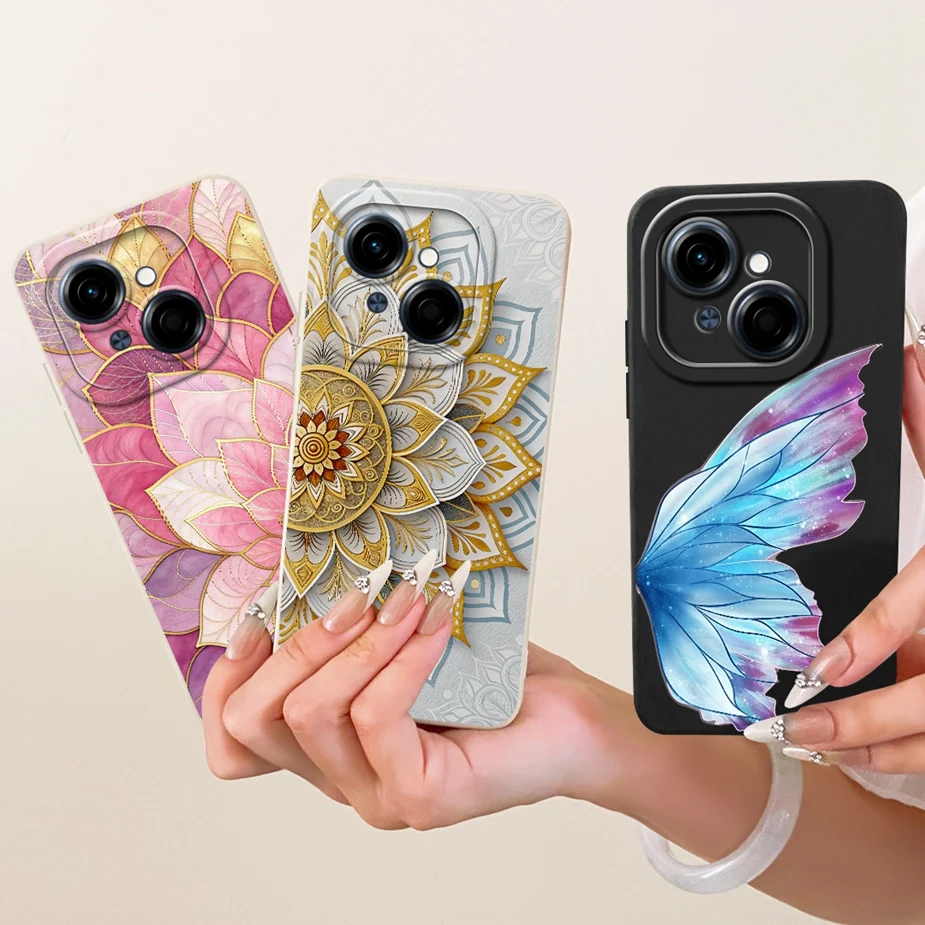 Para Tecno Spark Go 1 Go1 S funda KL4h lujo moda caramelo pintado cubierta suave TPU funda de teléfono para Tecno Spark Go 1S Pop9 4G Fundas - imagen 2