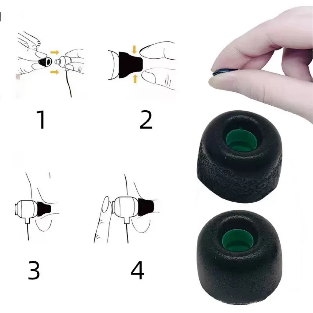 Almohadillas para Sony WF-1000XM4 XM3, auriculares inalámbricos de repuesto de espuma viscoelástica con cancelación de ruido de rebote lento para entrenamiento, 3 pares - imagen 4