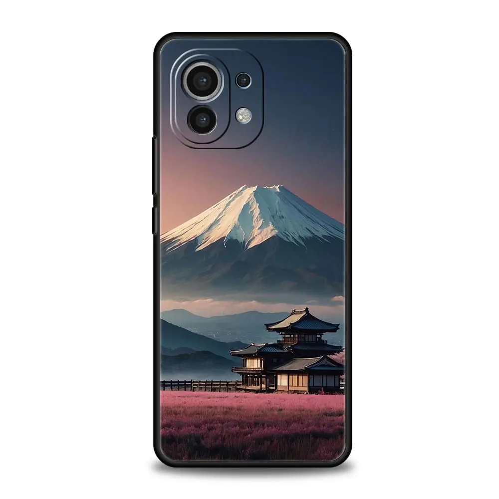 Funda de teléfono para Xiaomi Mi 15 14 14T 13T 12T Pro 12 13 11 Lite 5G 11T X6 X5 Pro cubierta suave de TPU arte paisajístico de Anime japonés - imagen 2