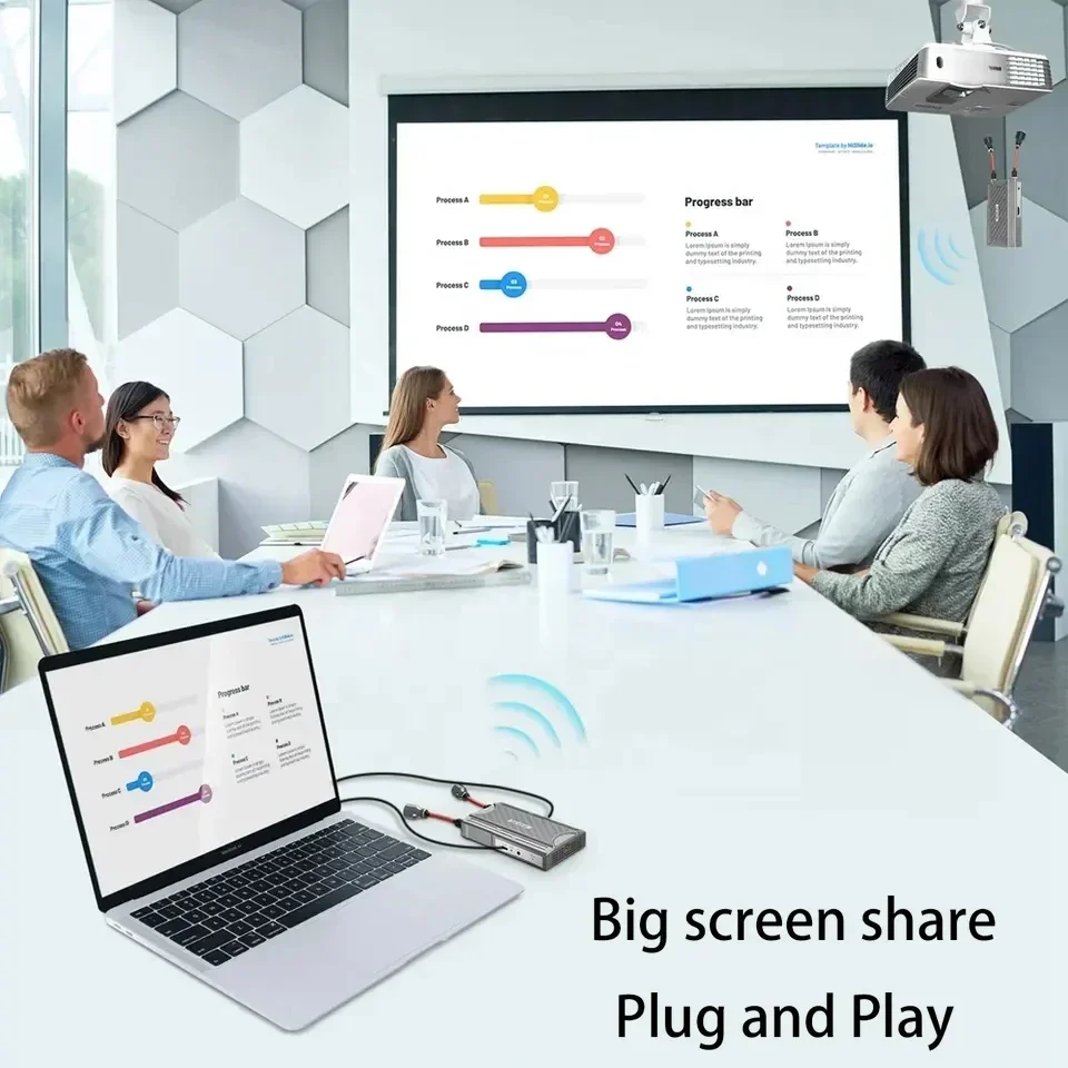 Transmisor y receptor de vídeo inalámbrico, adaptador de pantalla extensor HDMI para transmisión de cámara, portátil, PC a TV, soporte de batería, 300M - imagen 5