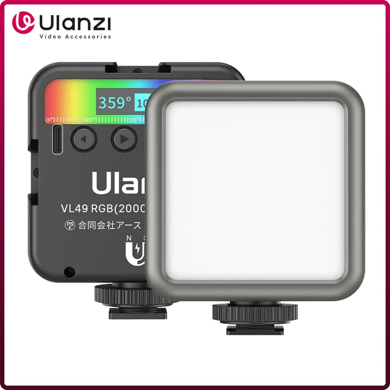 Ulanzi VL49 RGB Mini luz LED para vídeo 2000mAh 2500K-9000K luces de fotografía portátiles luz de relleno Vlog para lámpara de cámara DSLR SLR - imagen 2