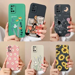 Funda de silicona líquida OPPO A52, A72 y A92 – Diseño floral antigolpes