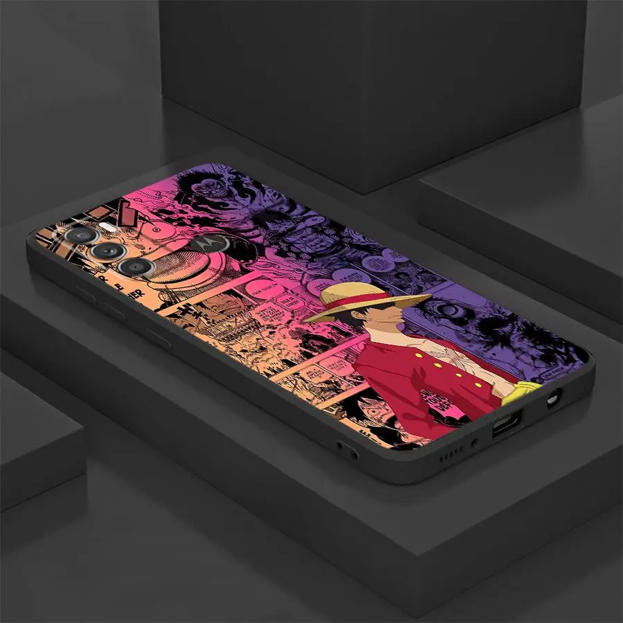 Funda de una pieza de Anime para Motorola Moto G50 G22 Edge40 G72 G60s G60 G53 G30 G32 G51 G73 G71 Edge 20 Pro 30 Lite G52 negro suave