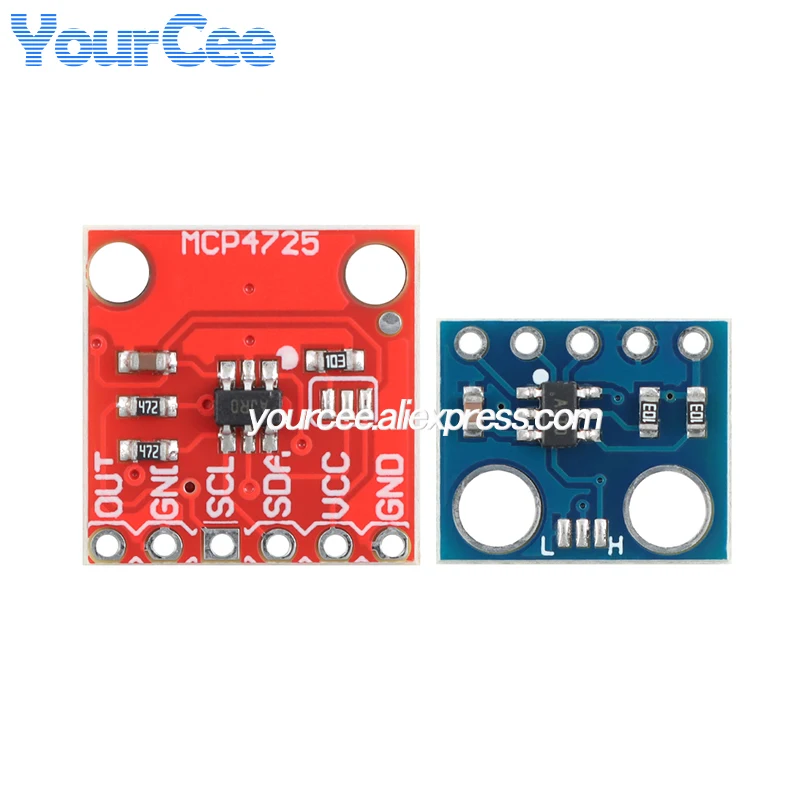 Módulo de conversión DAC MCP4725, interfaz I2C, resolución de 12 bits, placa convertidora D/A digital a analógico, 2,7-5,5 V, 10 Uds./1 ud. - imagen 3