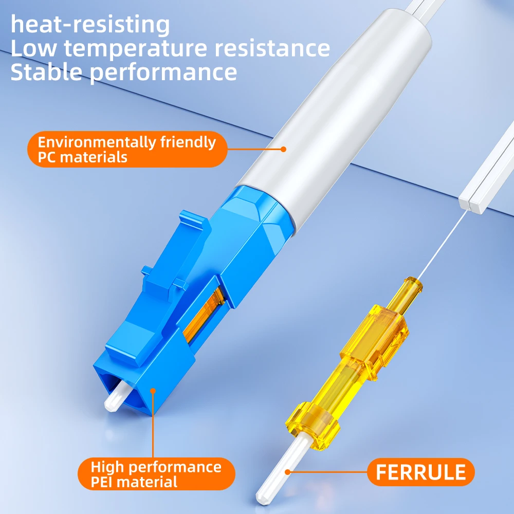 SAIVXIAN 10-100 Uds conector rápido LC conector rápido de fibra óptica monomodo LC tipo integrado conector rápido de fibra óptica FTTH - imagen 5