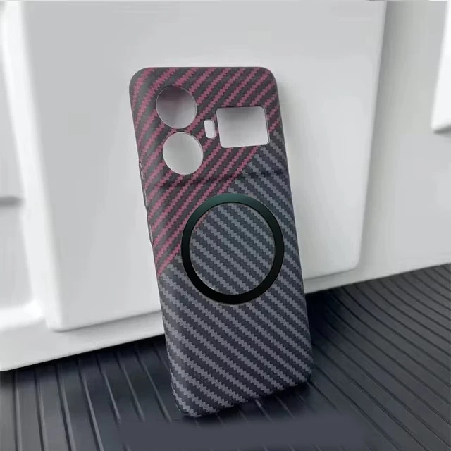 Funda rígida de fibra de carbono con carga inalámbrica de lujo para Oppo Realme GT5 5G 6T 6 neo 7 5 6 funda para Realme 11 GT 7 pro plus - imagen 3