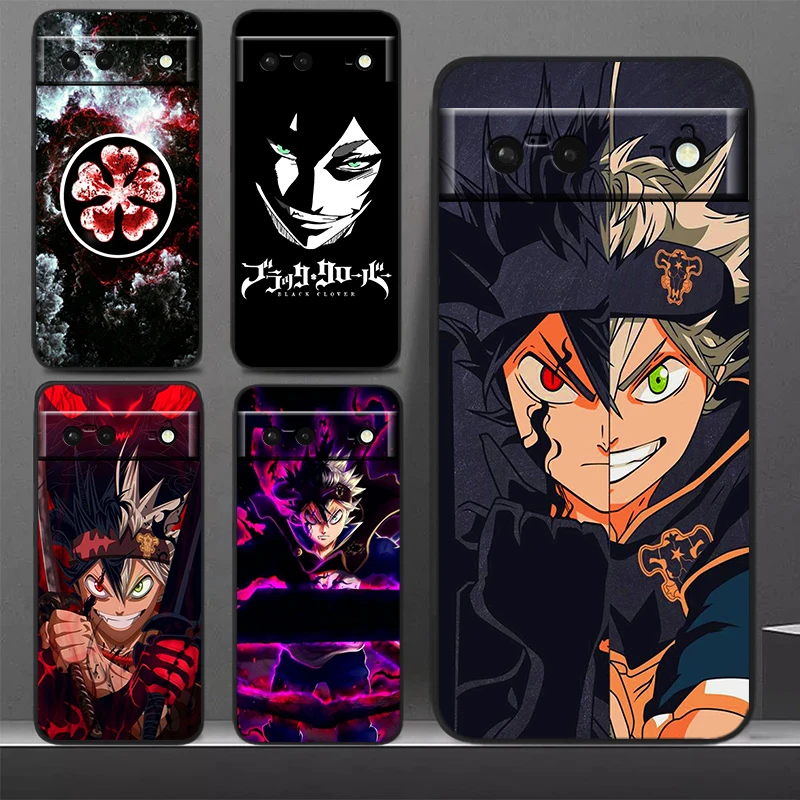 Funda de teléfono Black Clover Asta para Google Pixel 9, 8, 7 Pro, 6 Pro, 6A, 5A, 5, 4, 4A, XL, 5G