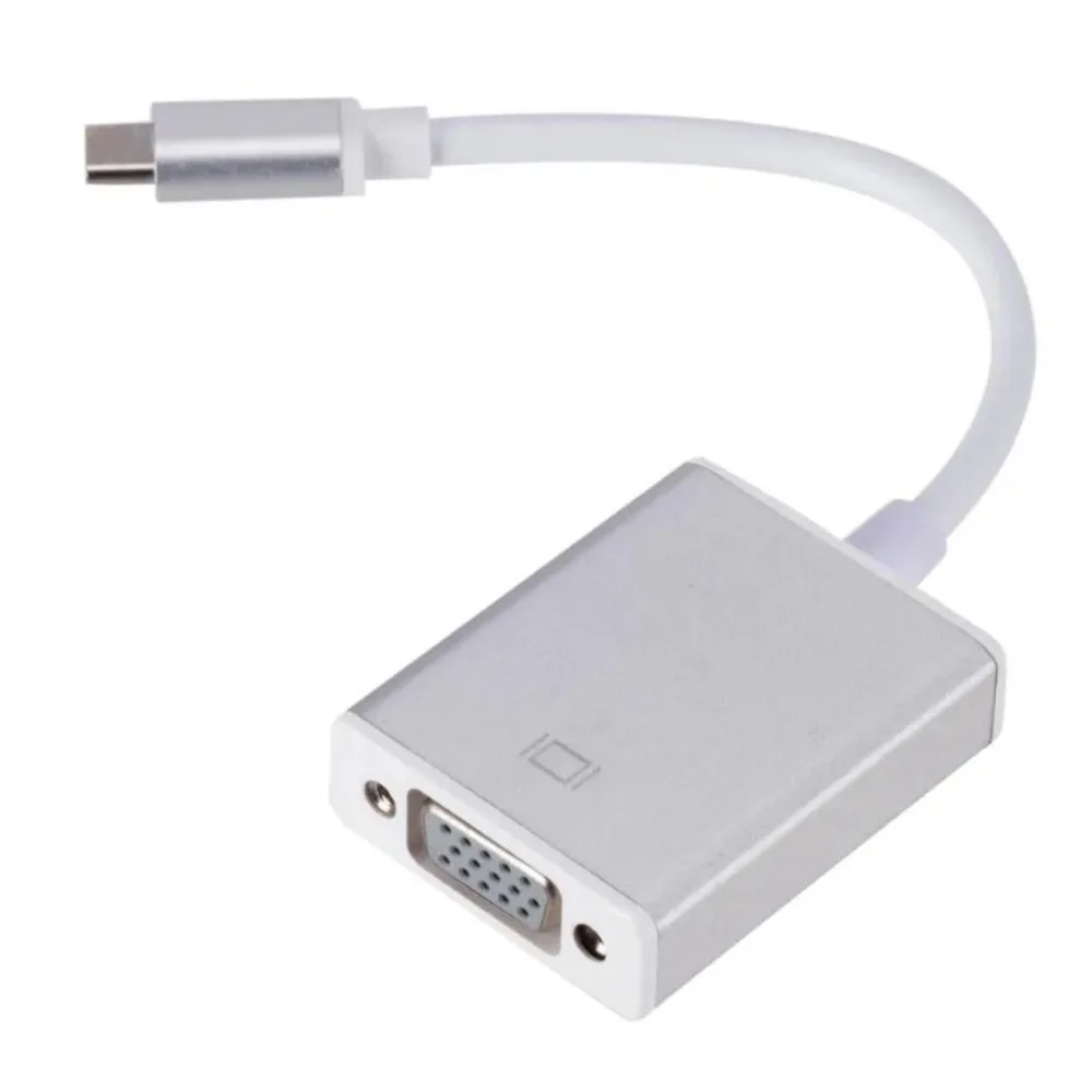 Adaptador USBC a VGA USB 3,1 tipo C, Cable convertidor VGA macho a hembra 1080P FHD para Macbook, 12 pulgadas, Chromebook Pixel Lumia 950XL - imagen 5