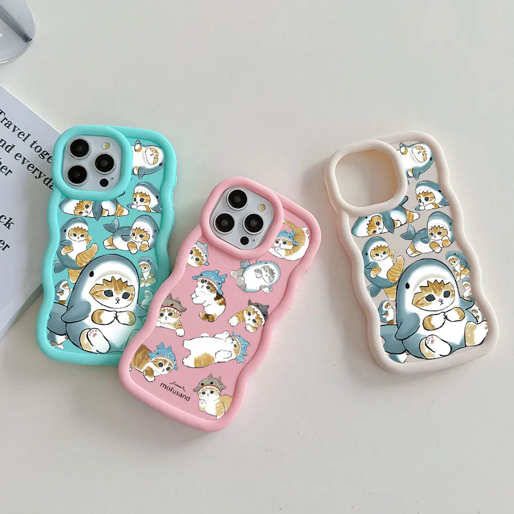 Funda de teléfono de gato m-mofusands Linda para Samsung S24 S23 S22 S21 S20 FE Ultra J7 Pro Prime 5G, Color caramelo, silicona suave, TPU - imagen 5