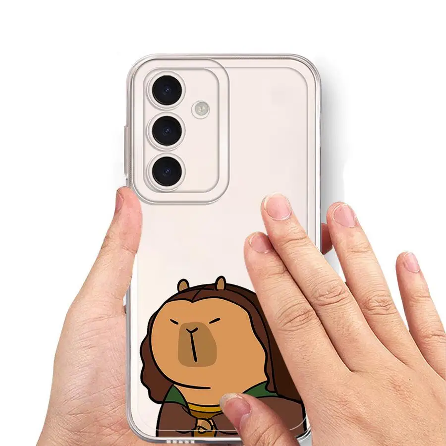 Funda de teléfono suave Capybara bonita y encantadora para Samsung Galaxy S25 Edge S23 Ultra S22 FE S24 S21 S20 Plus Note 20 Ultra 10 - imagen 4