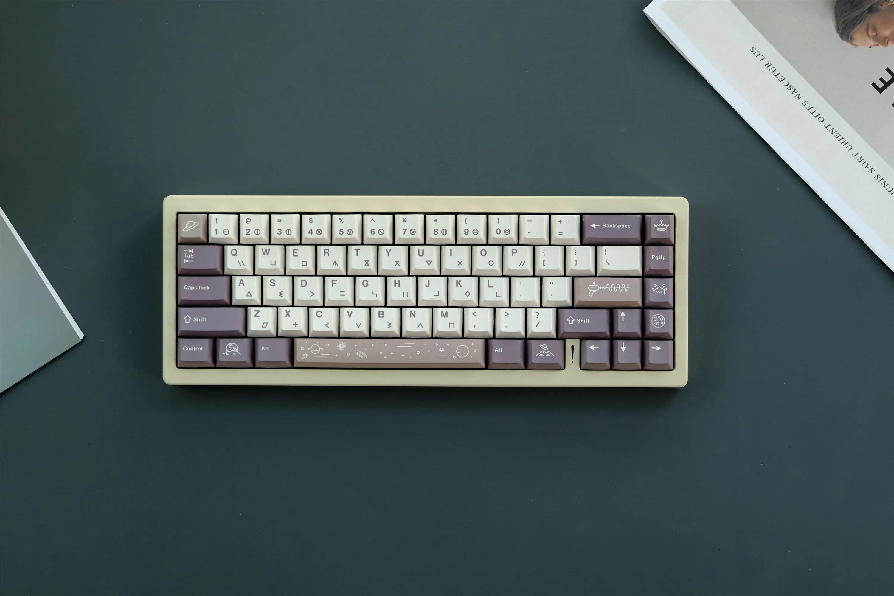 Juego de teclas GMK Alien, 129 teclas, Material PBT, perfil Cherry para teclado mecánico MX Switch 61/64/68/75/84/87/98/104/108