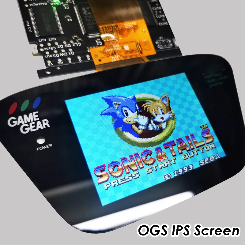 Pantalla LCD OGS todo en uno V-4.2 para SEGA Game Gear GG, soporte de brillo ajustable, kits Mod de salida VGA - imagen 2