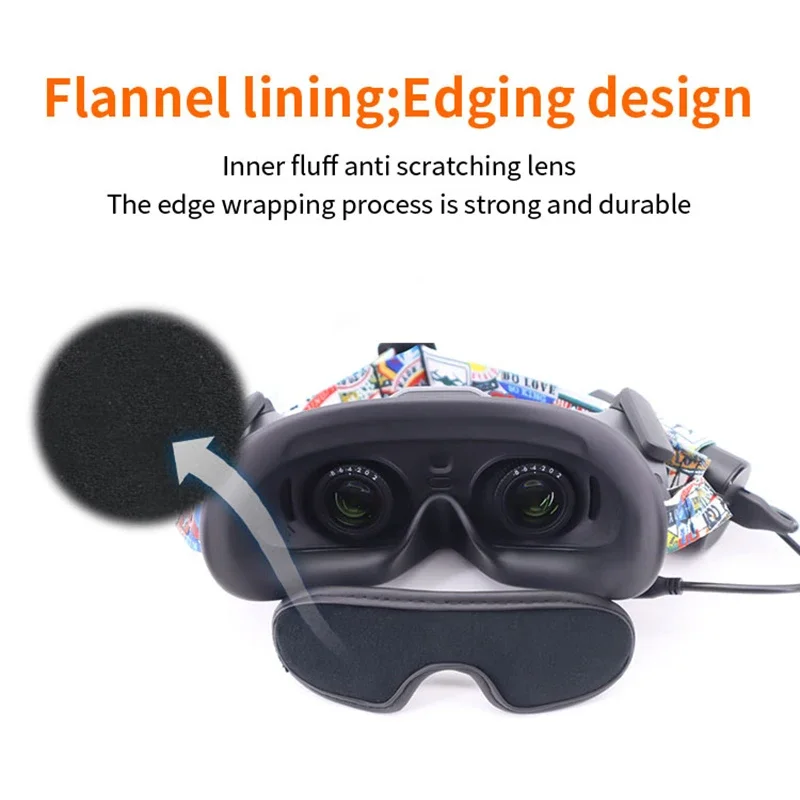 Para DJI AVATA diadema ajustable colorida línea de carga gafas cubierta a prueba de polvo conjunto para DJI Avata Drone Googles 2 Accesorios - imagen 2