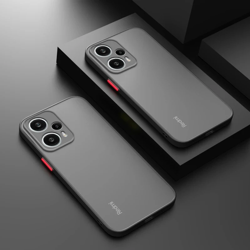 Funda trasera dura híbrida de lujo para Xiaomi Redmi Note 12 4G 12S 12C Turbo Note12 Pro Plus 5G, funda suave de silicona mate - imagen 2