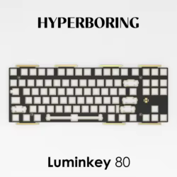 Hyperboring PC FR4 Placa de posicionamiento de aluminio para Luminkey 80, placa de teclado mecánico personalizada