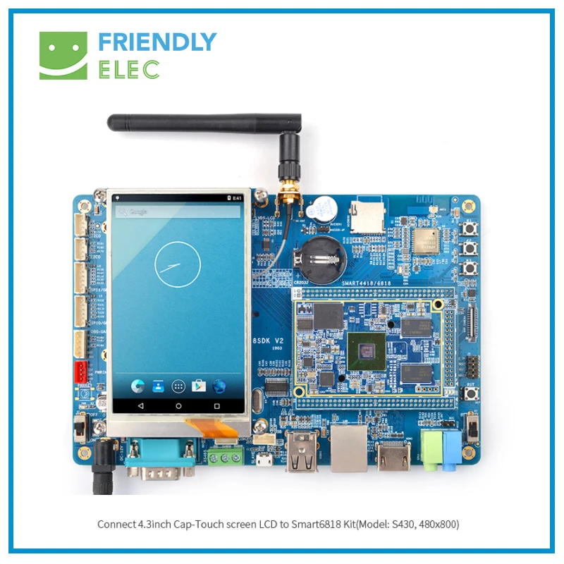 SMART6818SDK(2,0) S5P6818 4,3 '7' 10,1'LVDS LCD 4G 800*480 800*1280 pantalla capacitiva FriendlyELEC - imagen 4