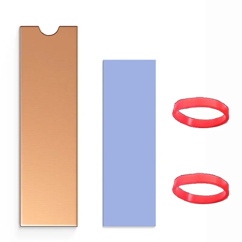 TEUCER-disipador de calor M.2 NVMe SSD, disco duro HDD 2280, radiador de cobre puro con almohadilla térmica para ordenador portátil, accesorios de computadora - imagen 5