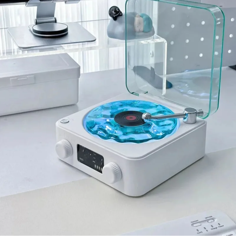 Nuevo Mini Altavoz Bluetooth Retro, altavoz portátil con Bluetooth para ayuda al sueño con luces Rgb, compatible con tarjeta Tf, Subwoofer, regalo