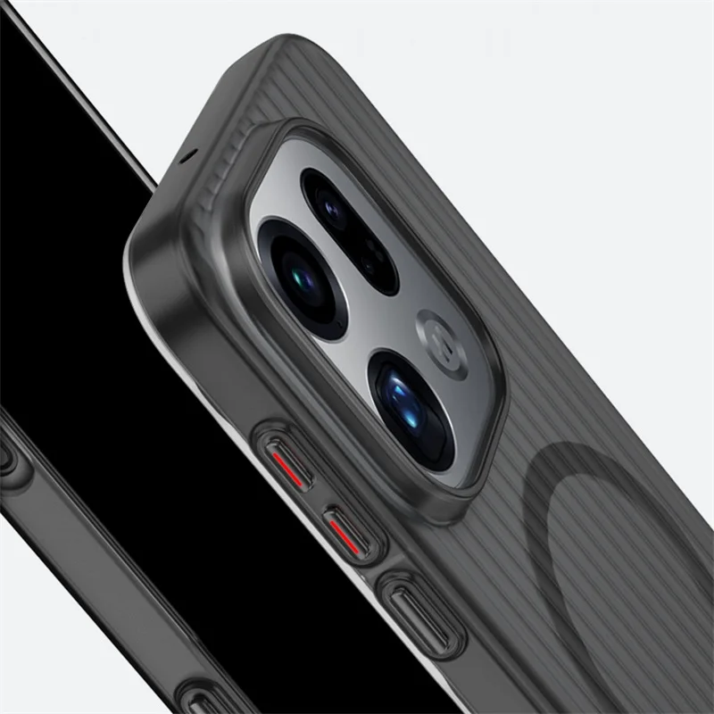 Para OPPO Find X9 Pro para funda magnética MagSafe para Find X8Pro X8S + equipaje raya transparente mate duro cubierta a prueba de golpes parachoques - imagen 4