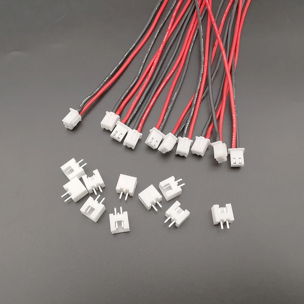 10 juegos 1S 2Pin JST XH conector de 2,54mm con toma de Cable Cable de cargador de equilibrio de batería Lipo 22AWG Cable de silicona 10/15/20CM - imagen 2