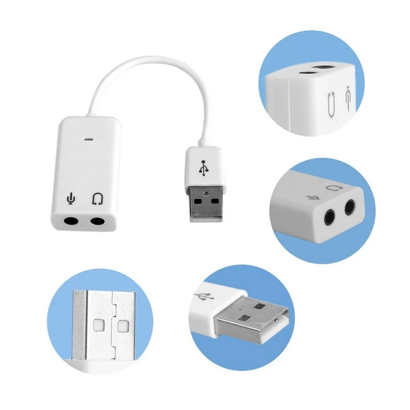 Tarjeta de sonido con cable USB 2023, sin unidad, analógica externa de 7,1 canales para ordenador portátil y de escritorio - imagen 2