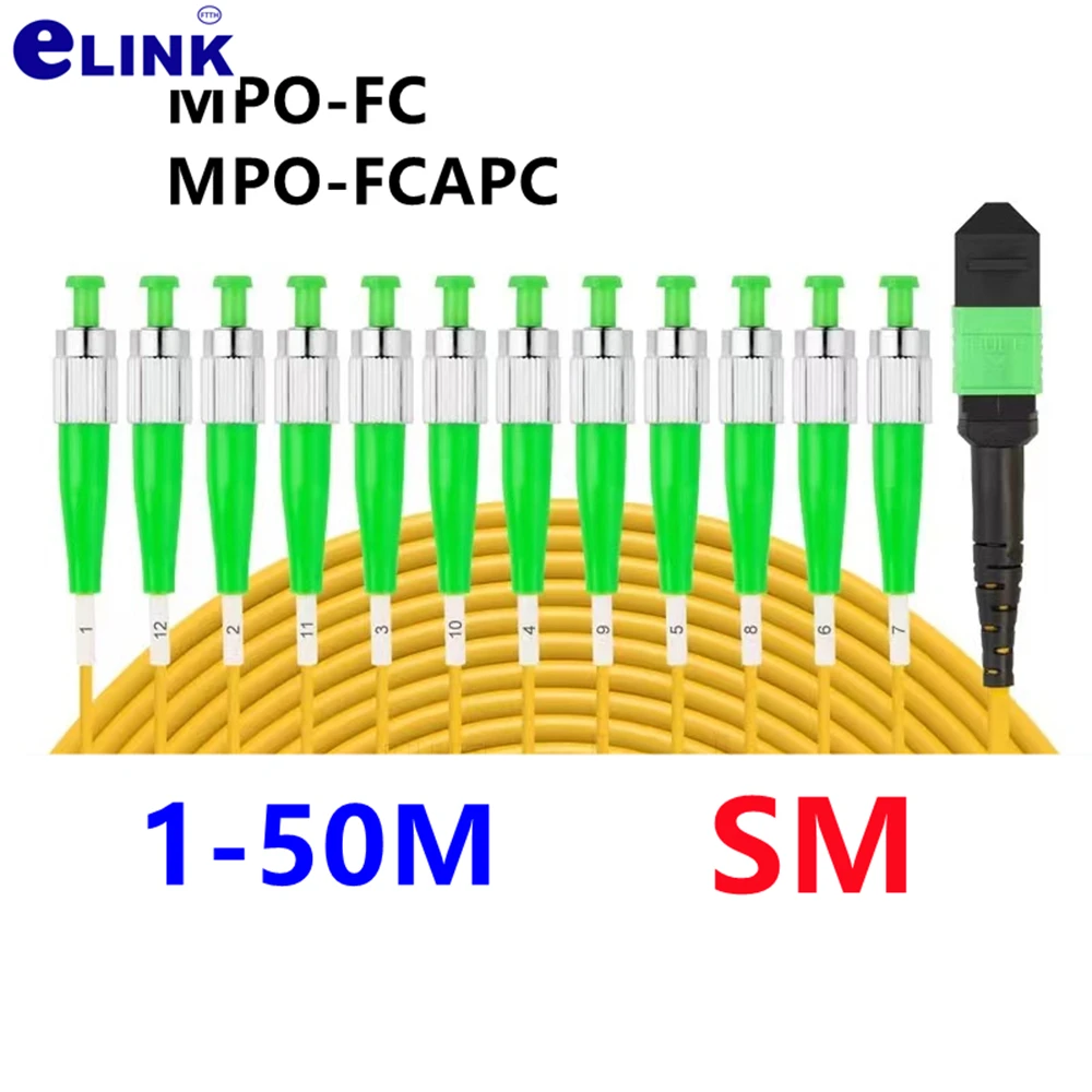Cable de conexión de fibra MPO-FC/APC tipo B MPO APC 8/12/24 núcleos SM hembra 1-50m10m MTP-8FCA 12FC ruptura de fibra 8C 12C ftth puente FTTH - imagen 3