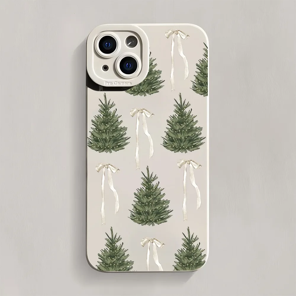 Funda de teléfono con diseño de lazo de árbol de Navidad para Xiaomi Mi 11 Lite 5G 15T 14T 13T 12T 14 Poco X7 X6 X5 F6 F7 M6 Pro F5 cubierta suave de caramelo - imagen 2