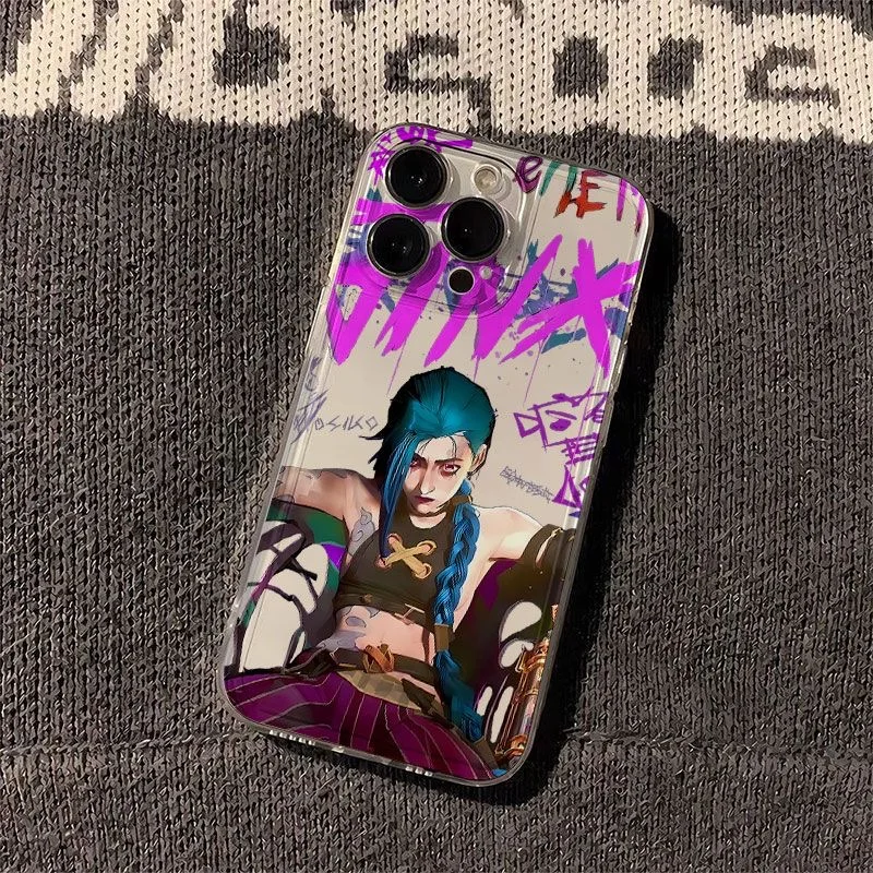 Funda de teléfono con logotipo de Graffiti Jinxs para Samsung A16 A06 A55 A35 A25 A15 A05 A54 A34 A24 A14 A04 A13 A53 A33 contraportada transparente de TPU - imagen 3