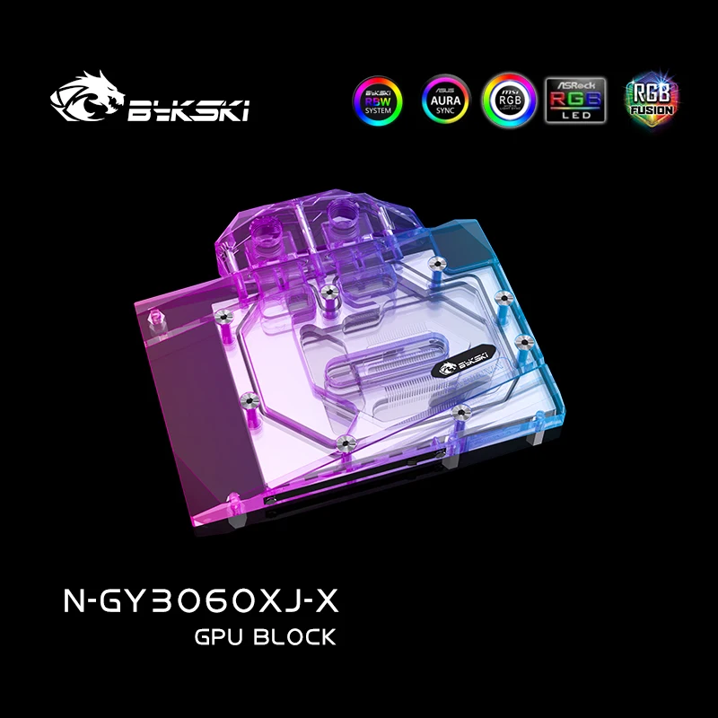Bykski-bloque de agua para Palit RTX 3060, doble OC / GALAX RTX3060, tarjeta GPU/radiador de refrigeración de cobre, sincronización RGB/N-GY3060XJ-X - imagen 5