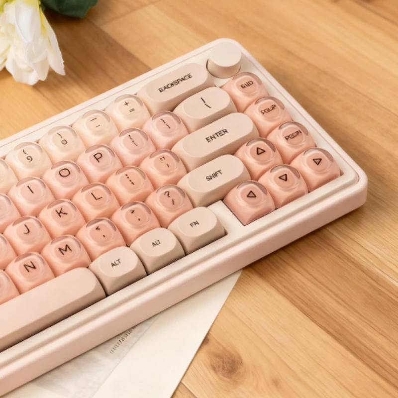 HOA Foundation-teclas de teclado mecánico para mujer, color rosa/azul/verde, PBT + PC, bonita gorra de bola para juegos, periférico de escritura personalizado para oficina - imagen 5