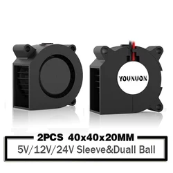 YOUNUON Ventilador 4020 para Impresora 3D con Doble Rodamiento