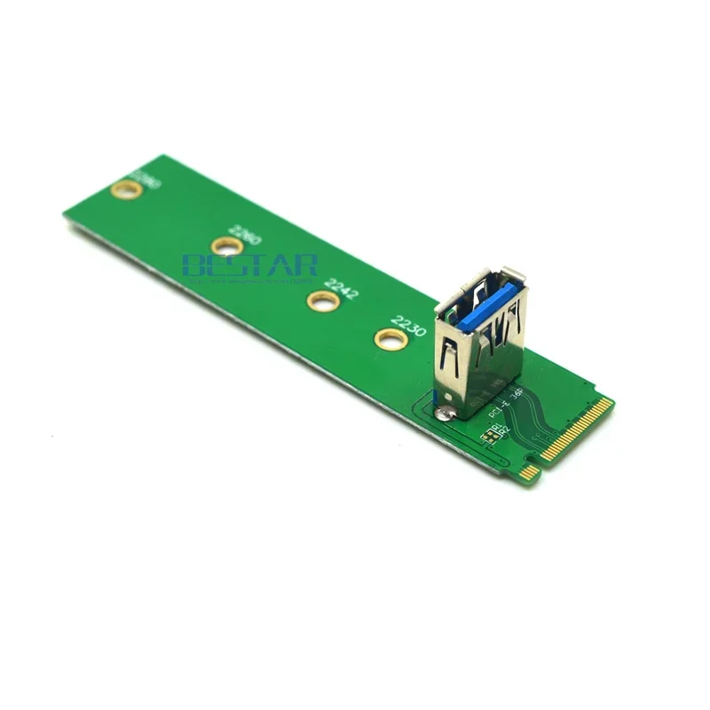 Elevador USB 3,0 PCI-E 1X 16X a M.2 PCIE USB 3,0 NGFF M2 NVMe convertidor de extensión de tarjeta gráfica de minería adaptador extensor de tarjeta - imagen 2