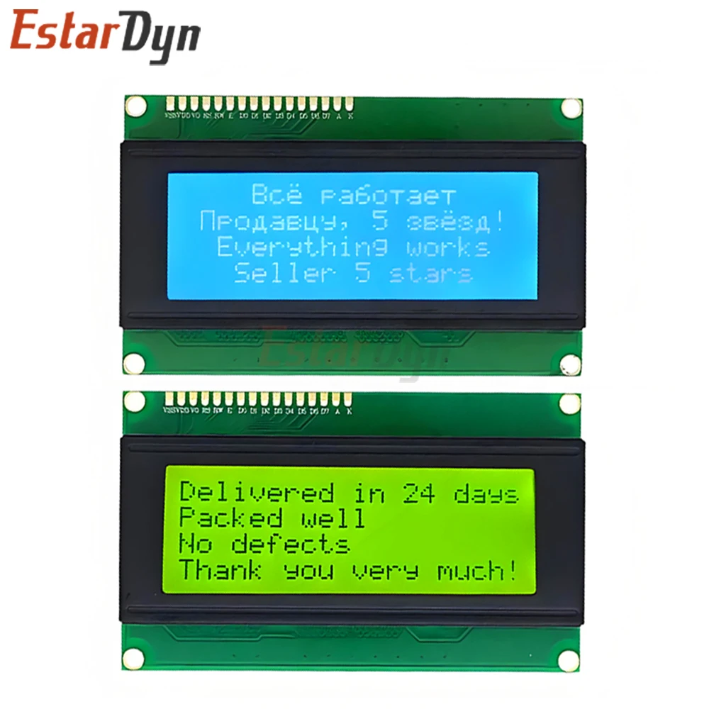 LCD2004 con módulo adaptador serie I2C pantalla azul/verde de caracteres 20x4 para Arduino UNO R3 Mega 2560 Robot proyecto de hogar inteligente - imagen 3