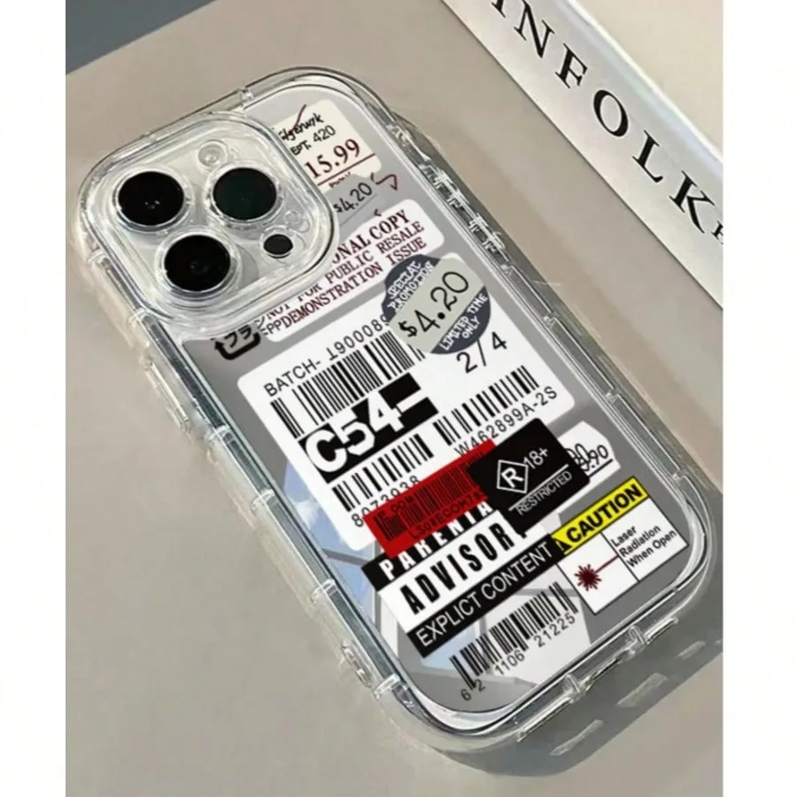 1 funda de teléfono con etiqueta C54 Lucky Mirror para iPhone 17AIR 11 12 13 14 15 16 17Pro Max Plus anillo de lente anticaída funda dura de 1,5mm - imagen 4