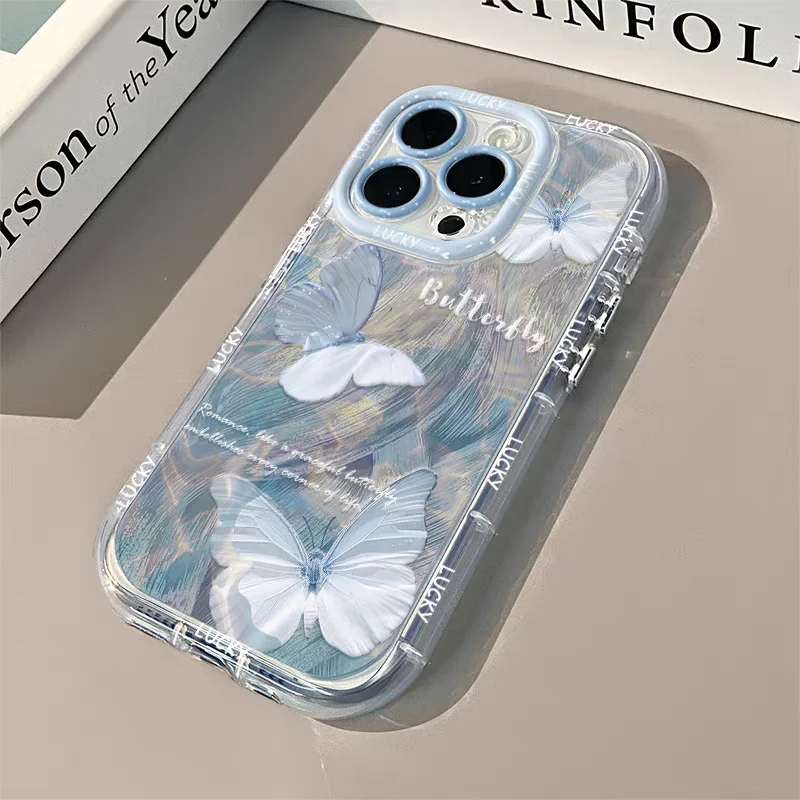 Funda de teléfono mariposa para iPhone 13 Funda iPhone 11 16 Pro Max XR 14 12 7 8 Plus SE 16promax 16pro Funda suave de silicona Carcasas - imagen 4