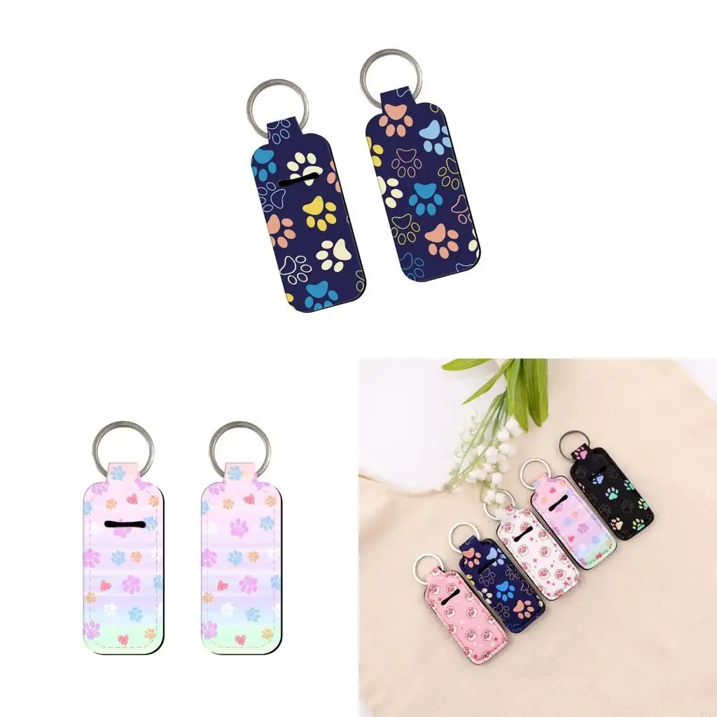 Soporte lápiz labial Keyring Lovely Gats Claw Lipstick Suportador para mujeres y niñas K1KF