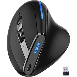 Jomaa Ratón Vertical Inalámbrico Recargable con 3 Niveles de DPI