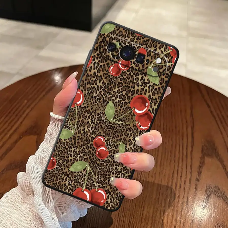 Funda para Teléfono con Estampado de Leopardo y Cereza para Google Pixel 7a 10 9 Pro XL 6a 6 7 8 Pro 9a 8a - imagen 4