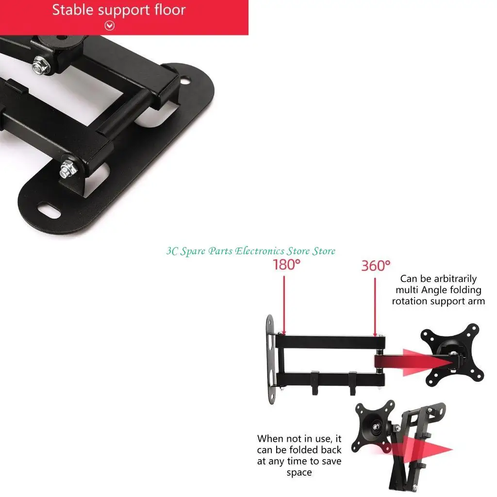 SZ Soporte pared para brazo antivibración movimiento completo para pantallas planas LCD Show 15