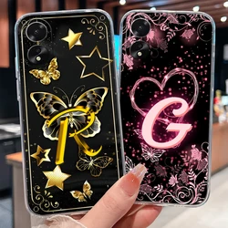 Para Oppo A38 A18 4G Funda de teléfono amor corazón letras suave delgada TPU Funda transparente de silicona para Oppo A 38 A 18 Funda ligera