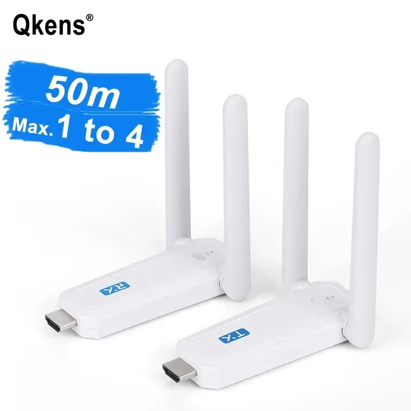 Extensor HDMI inalámbrico de 1080p, 50m, pantalla de Audio y vídeo, pantalla de reunión, transmisor receptor para cámara, DVD, PC a Monitor de TV